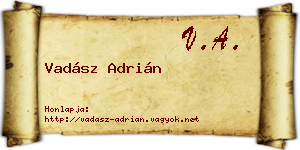 Vadász Adrián névjegykártya