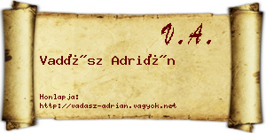 Vadász Adrián névjegykártya