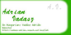 adrian vadasz business card
