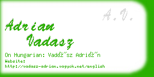 adrian vadasz business card